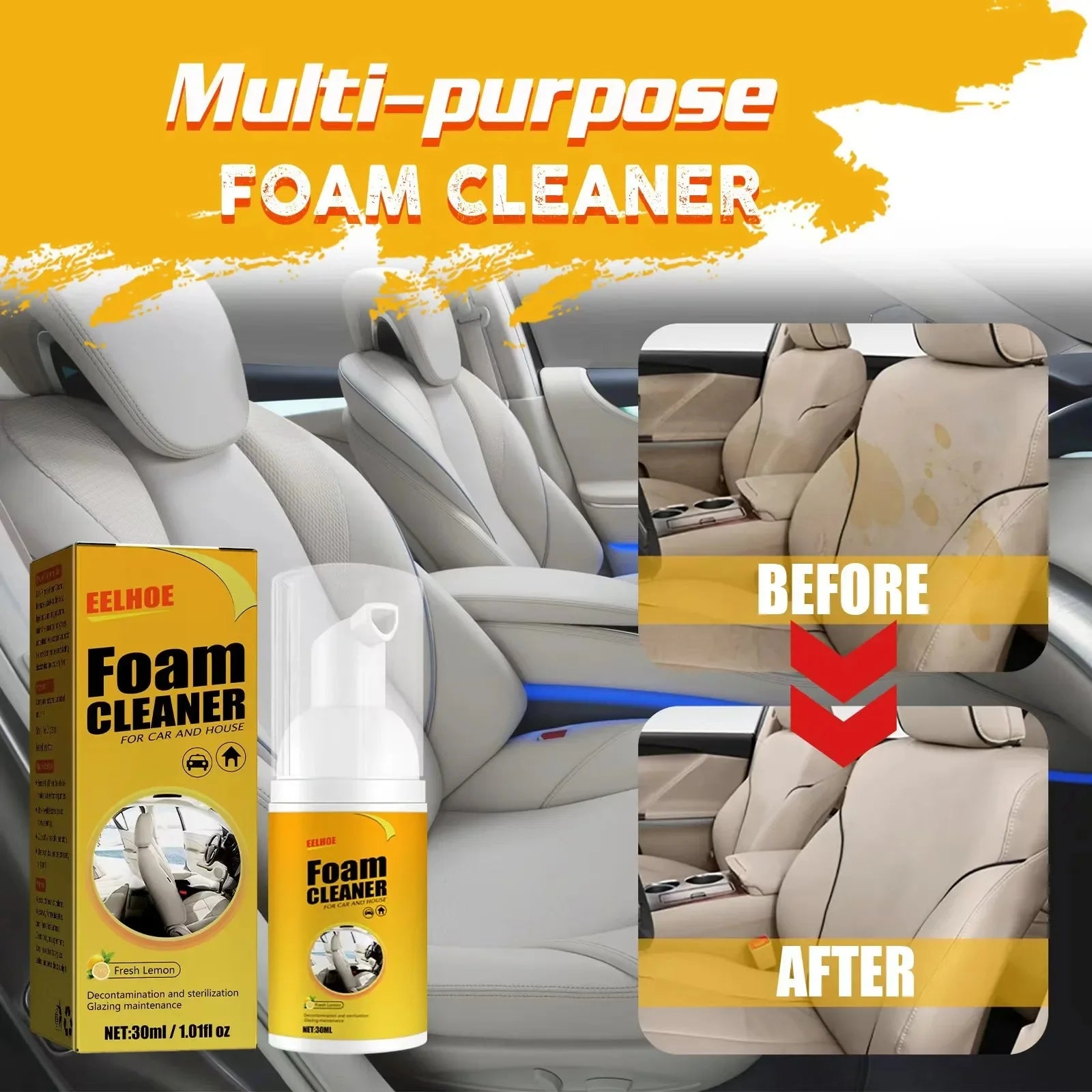 la mousse nettoyante pour l interieure des voiture FOAM CLEANER